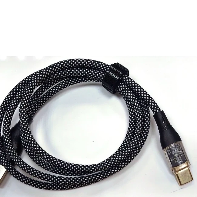کابل شارژ فست لایتنینگ Usb to Lightning مدل چراغ دار 