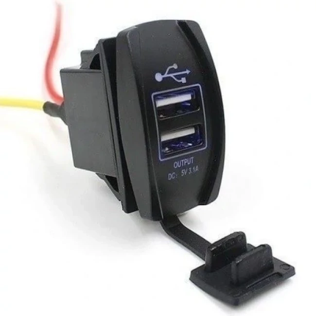 شارژر خودرو توکار USB طرح کلید