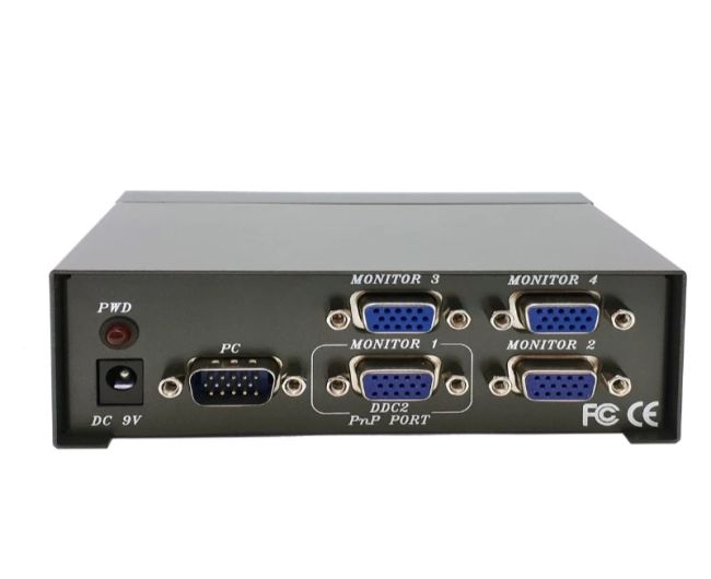 اسپلیتر 1 به 4 پورت VGA مدل 250MHZ برند BAFO
