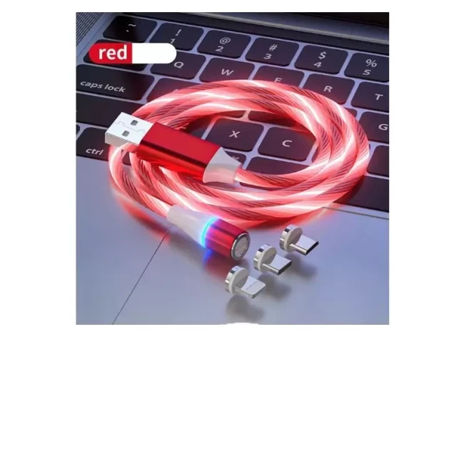 کابل شارژرو انتقال دیتا مگنتی سه سر LED رنگی
بسیار زیبا   در رنگ بندی چند رنگ