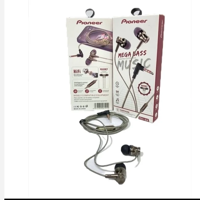 هندزفری پایونیر مدل PH-34 پشت مگنتی 