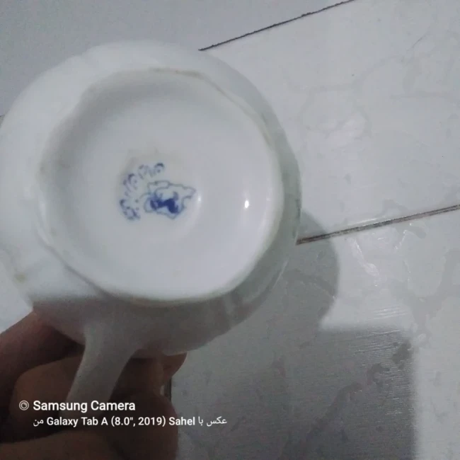 سس خوری گل قرمز قدیمی چینی زرین ایران 