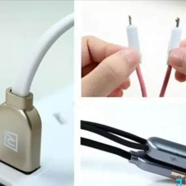 کابل شارژ و انتقال داده دو سر لایتنینگ و میکرو یو اس بی ریمکس Remax RC-025T Magnet Lightning And Micro USB 2 in 1