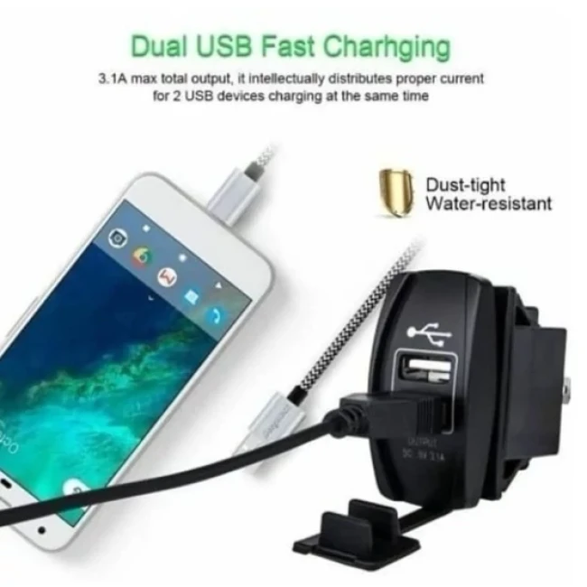 شارژر خودرو توکار USB طرح کلید