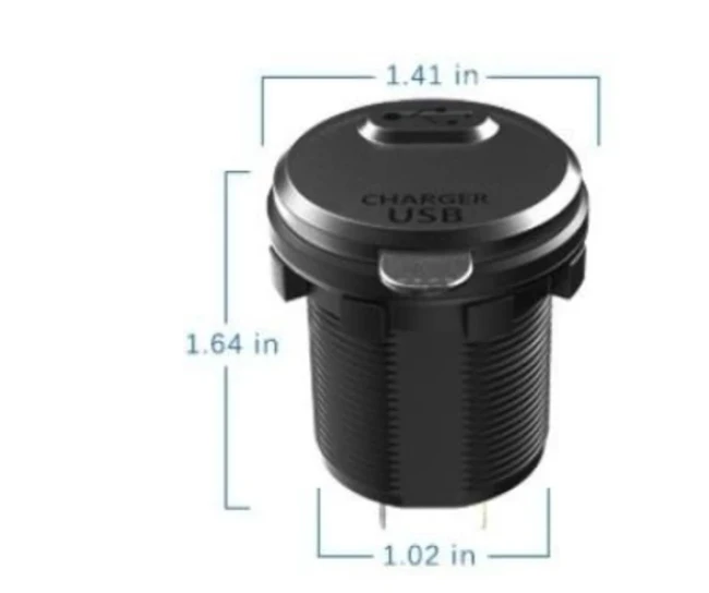 شارژر USB گرد تو کار 2.1 آمپر با نمایشگر ولتاژ