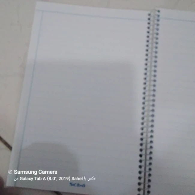 دفتر سیمی خط دار طرح دار 50 برگ