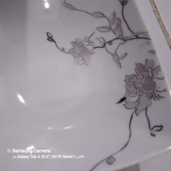 کاسه 6 عددی ماست خوری طرح گل نقره ای برند معروف پردیس