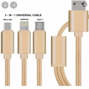 کابل سه سر سوکت micro usbکنفیطول کابل 1200میلیمتر 