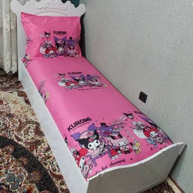 روتختی دخترانه کرومی روکش تشک یک نفره کورومی ملحفه کرومی kuromi