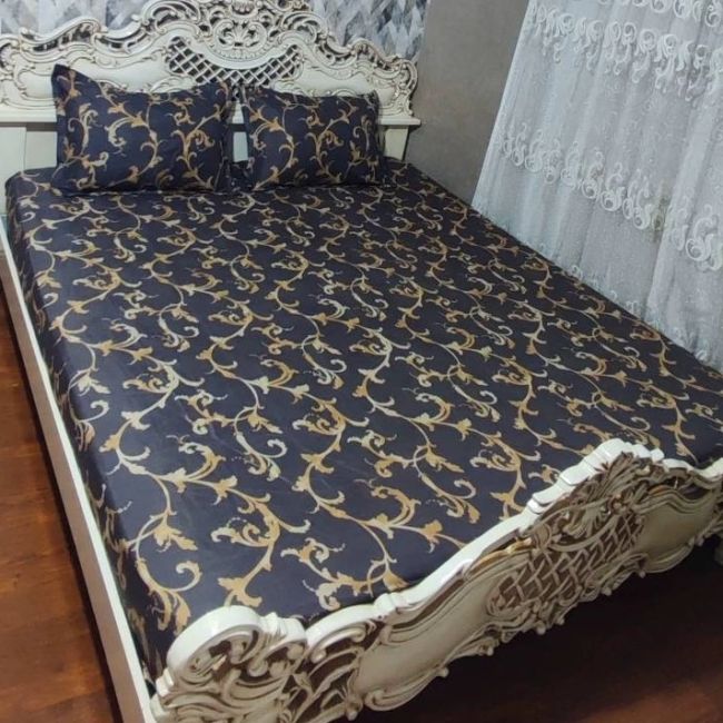 روتختی دونفره دور کشدار قهوه ای روکش تشک دونفره قهوه ای