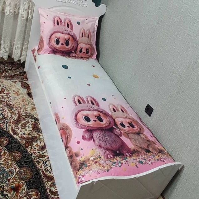 نیم ست روتختی لبوبو روکش تشک یک نفره لبو بو labubu