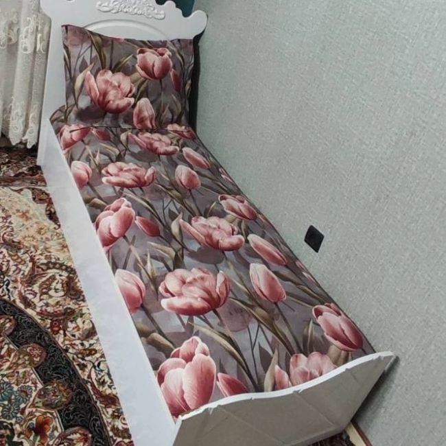 روکش تشک یکنفره طرح گل لاله روتختی یک نفره طرح گل ملحفه گل دار