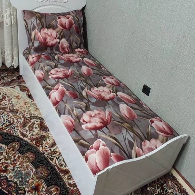روکش تشک یکنفره طرح گل لاله روتختی یک نفره طرح گل ملحفه گل دار