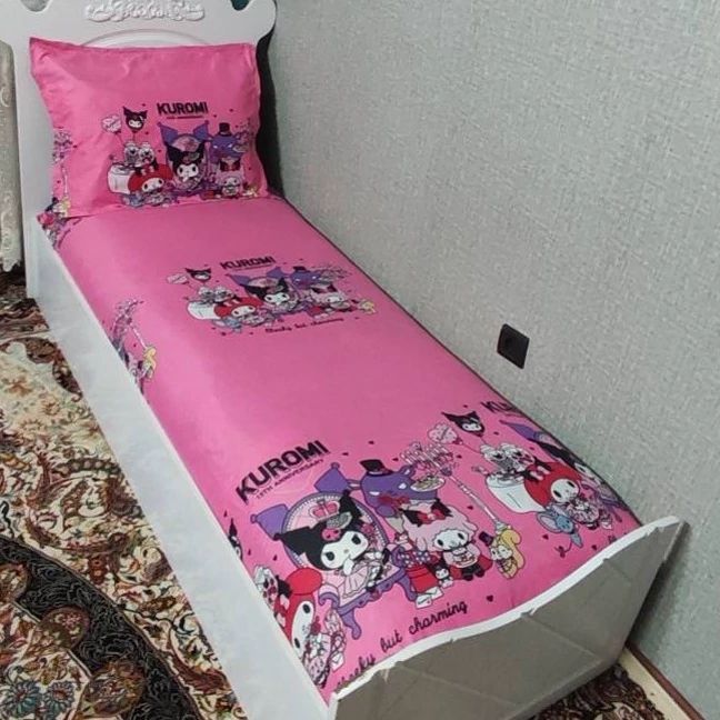 روتختی دخترانه کرومی روکش تشک یک نفره کورومی ملحفه کرومی kuromi