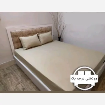 روتختی یکنفره هتلی کرم رنگ