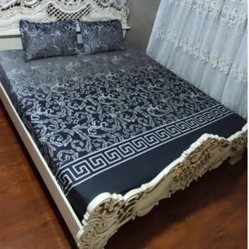 روتختی دونفره ورساچ مشکی طوسی روکش تشک  ورساچه سایه طوسی