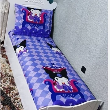 روتختی دخترانه کرومی روکش تشک یک نفره دخترانه کرومی کورومی نیم ست kuromi