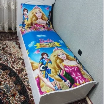 روتختی یک نفره دخترانه عروسکی باربی روش تشک باربی دخترانه باربی لندن