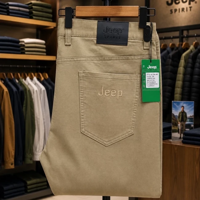 شلوار مردانه کتان سنگشور کیفیت درجه یک برند jeep