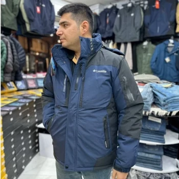 کاپشن کلمبیا گورتکس بسیار شیک رنگ سرمه ای
