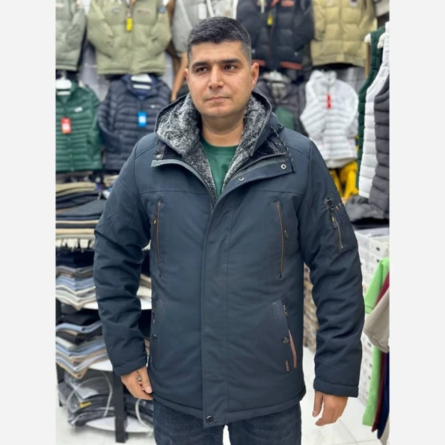 کاپشن مردانه بوفالو روسی بسیار ضخیم دماسنج دار