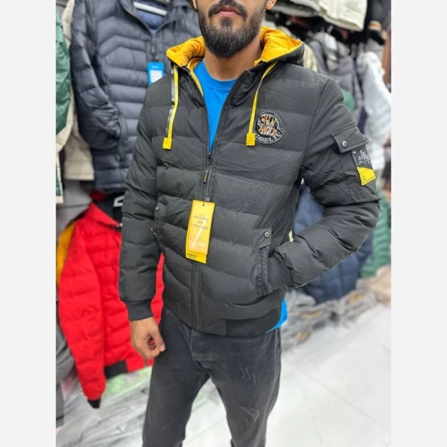 کاپشن مردانه اسپورت زمستانه دورو کلاه جداشونده