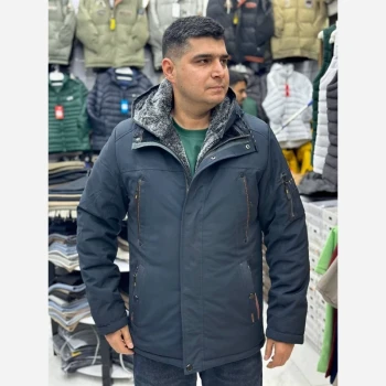 کاپشن مردانه بوفالو روسی بسیار ضخیم دماسنج دار