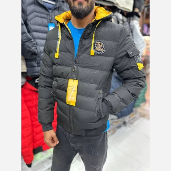 کاپشن مردانه اسپورت زمستانه دورو کلاه جداشونده