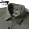 پیراهن ساده تک جیب کتان برندjeep