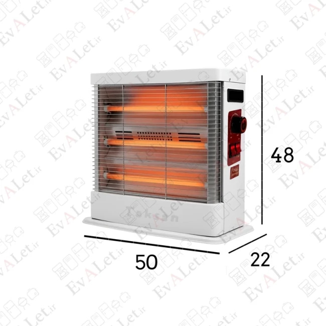 بخاری برقی 5 شعله تکسان مدل فن دار (پس کرایه)