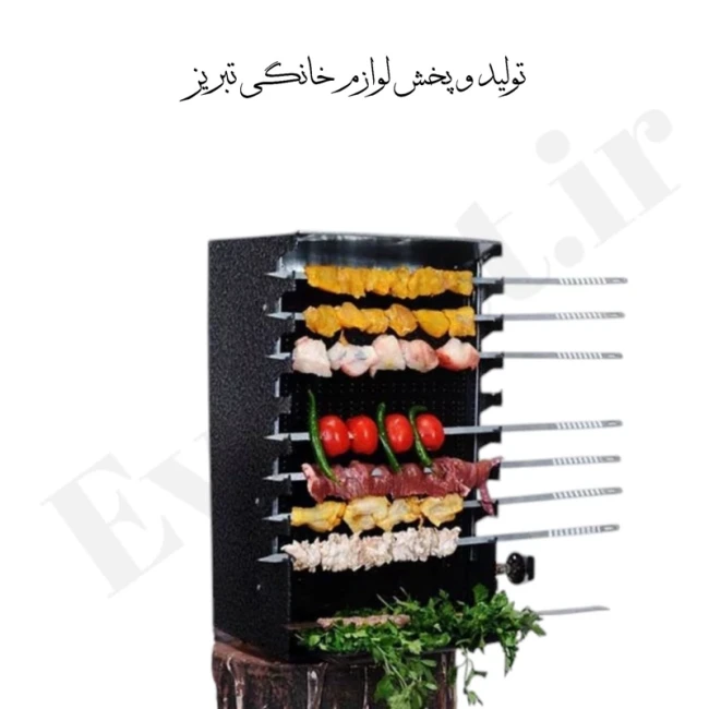 کباب پز 8 سیخ یکطرفه گالوانیزه نوبل (پس کرایه)