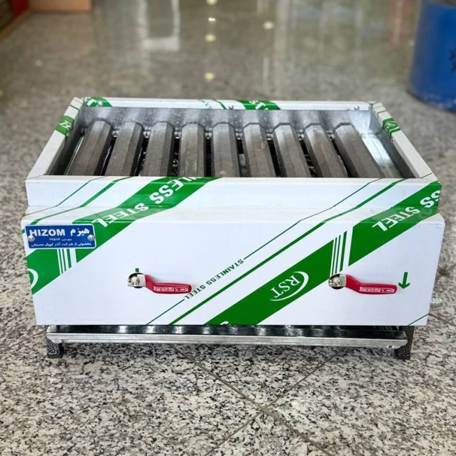 کباب پز گازی ( منقل ) 9 شعله دو شیر هیزم (پس کرایه)