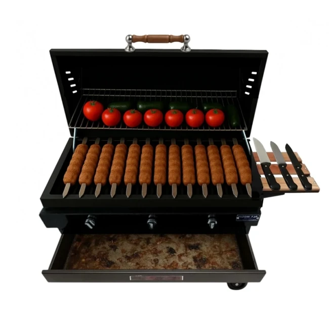 باربیکیو لعابی گازی ذغالی فندار هیزم مدل L90 (پس کرایه)