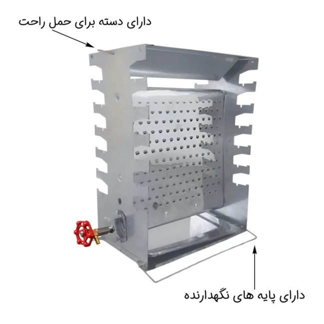 کباب پز گازی ایستاده دو طرفه هیزم (پس کرایه)