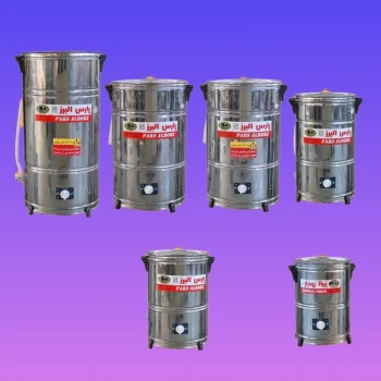 کره گیر و دوغ زن برقی تایمردار 100 لیتری استیل (پس کرایه)