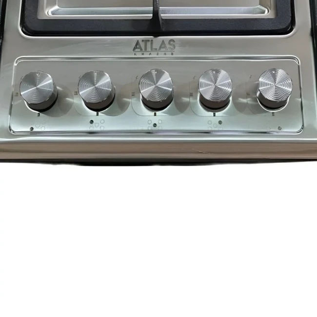 اجاق گاز صفحه ای پنج شعله اطلس خزر مدل پلوپز وسط (پس کرایه)