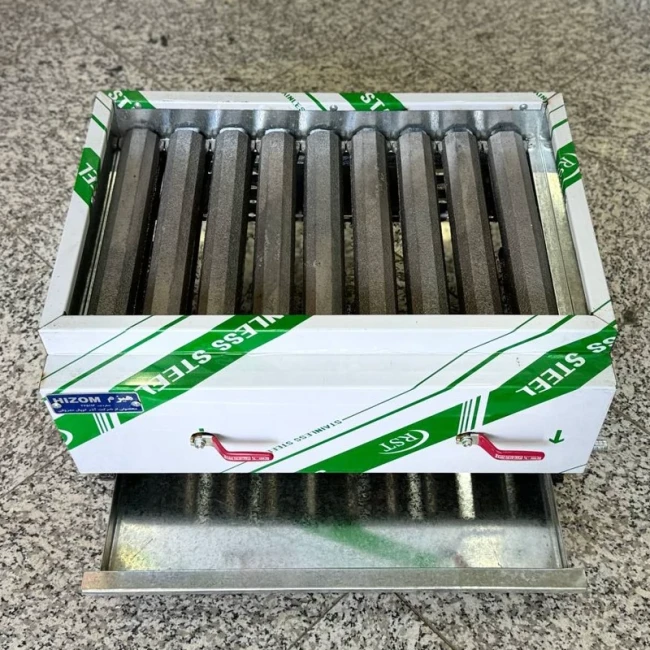 کباب پز گازی ( منقل ) 9 شعله دو شیر هیزم (پس کرایه)