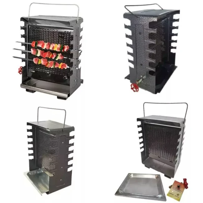 کباب پز (منقل گازی) 12 سیخ دو طرفه نوبل (پس کرایه)