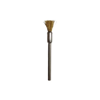 سر سوهان سیمی طلایی قلمی ( فرچه سیمی )سایز 5mm با دنباله 3mm مخصوص انواع فلزات و ناخنکاری