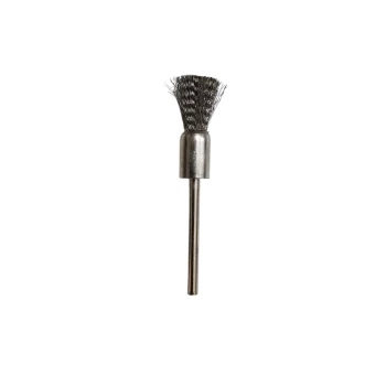 سر سوهان سیمی سفید قلمی ( فرچه سیمی )سایز 8mm با دنباله 3mm مخصوص انواع فلزات و ناخنکاری