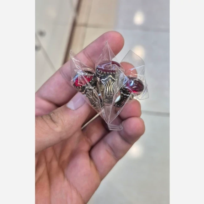 انگشتر عقیق سرخ رکاب نقره روس 