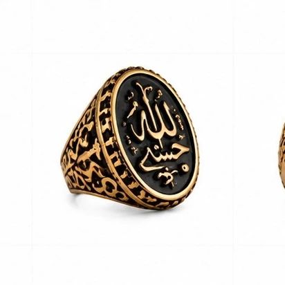 انگشتر مردانه حسبی الله طلاروس 