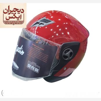 کلاه کاسکت اقتصادی شبرنگ دار رنگ قرمز 