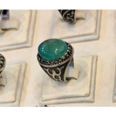 انگشتر عقیق یمنی اصل رکاب نقره روس 