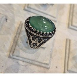 انگشتر عقیق یمنی اصل رکاب نقره روس 