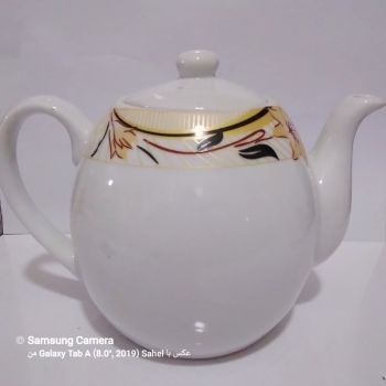 قوری چینی متین طرح دار