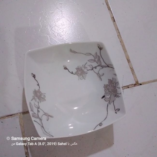 کاسه ماست خوری طرح گل نقره ای برنو معروف پردیس
