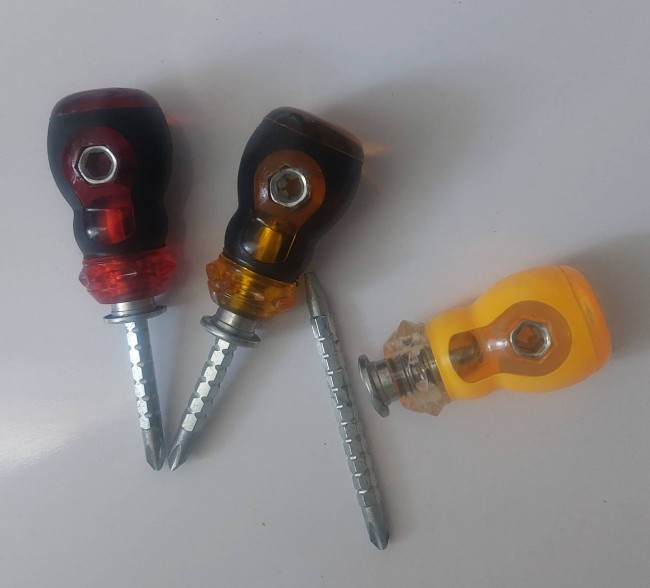 پیچگوشتی دوطرفه مشتی تلسکوپی (تخت و چهارسو)
