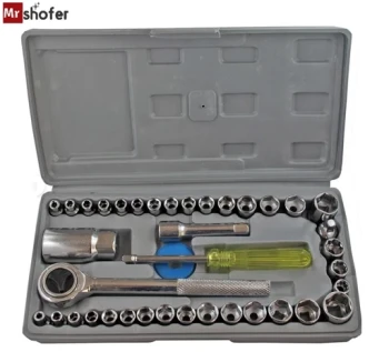 جعبه بکس درایو 1/4 و 3/8 مدل 001 مجموعه 40 عددی