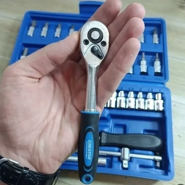 جعبه بکس 46 پارچه مخصوص خودرو رنگ آبی